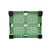 Palletcontainer van HDPE l x b x h = 1200x1000x790 mm, 4 voeten, met sleuven, groen