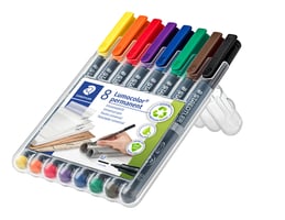 Viltstift Staedtler Lumocolor 317 permanent M set à 8 stuks