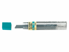 Potloodstift Pentel 2B 0.7mm zwart koker à 12 stuks