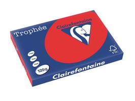 Clairefontaine Trophée Papier, A3, 120 g/m², Koraalrood (pak 250 vel)