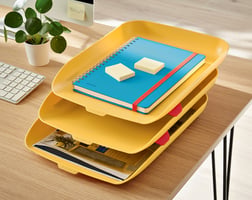 Brievenbak Leitz Cosy 3 stuks geel