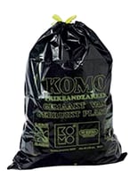 Afvalzakken met trekband, 60L, 60x80cm, 50µm