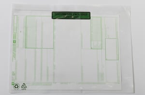 Zelfklevende Paklijst Enveloppen LDPE 60% Recycled, C4, 328x235, Documents enclosed (groen zwarte print)
