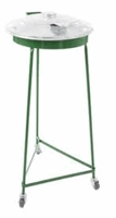 Verrijdbare afvalzakstandaard, kleur groen/geel, model VB 430900