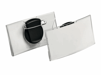 BADGE DURABLE 8124.19 CONVEX MET COMBIKLEM 40X75MM artikel afbeelding