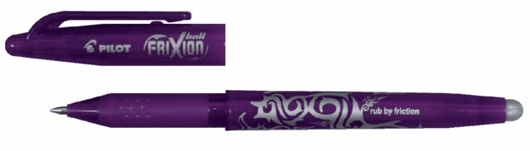 Pilot Rolschrijver FriXion BL-FR7 uitwisbaar 0,35 mm, paars artikel afbeelding