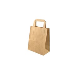 Papieren Draagtas, Kraft, S 23 cm, Bruin