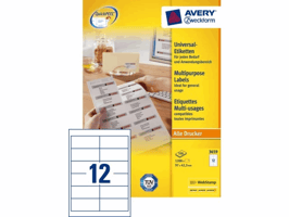 Etiket Avery Zweckform 3659 97x42.3mm wit 1200stuks