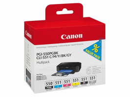 Inktcartridge Canon PGI-550 + CLI-551 zwart + 5 kleuren