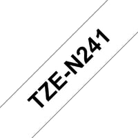 Labeltape Brother P-touch TZe-N241 ongelamineerd 18mm zwart op wit
