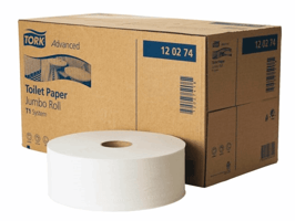 Toiletpapier Tork T1 Advanced jumbo 2-laags 360m wit 120272