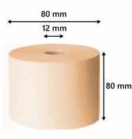 Kassarollen 80x80x12, 75 meter, thermisch oranje