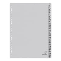 Tabblad A4 23R karton 1-31 grijs/set31
