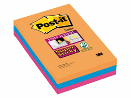 Memoblok Post-it 4690 Super Sticky 101x152mm lijn Bangkok