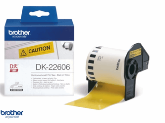 LABEL ETIKET BROTHER DK-22606 62MMX15.24M GEEL artikel afbeelding