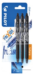 Rollerpen Pilot Frixion Clicker zwart 0.35mm blister à 3 stuks artikel afbeelding