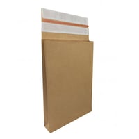 Papieren verzendenvelop E-Green, Bruin, 250x350x50mm, 110 gram met retourstrip