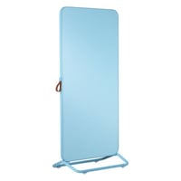 Mobiel design schrijfbord glasoppervlak b x h = 887x1924 mm, blauw (Framekleur: blauw; Kleur tafel: blauw)