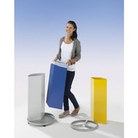 Afvalbak voor kringloopmateriaal, rond inhoud 3x30 l