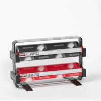 Dispenser tbv 2 rollen, Ø 15.5 cm, max. rolbreedte 50 cm, incl. 2 scheurmessen en voetsteunen artikel afbeelding