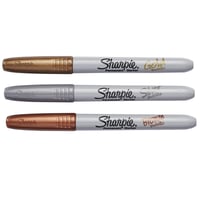 Viltstift Sharpie rond 0.9mm metallic assorti blister à 3 stuks