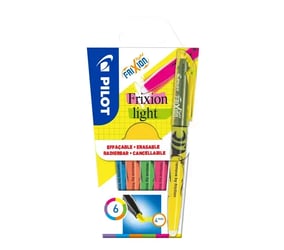 Markeerstift PILOT Frixion set à 6 kleuren
