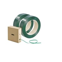 PET (Polyester) omsnoeringsband in dispenserdoos lengte 750 m, breedte 12 mm, prijs per rol