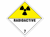 Gevarenetiket A114, 100X100mm wit opdruk zwart-geel. Klasse 7 Radioactive artikel afbeelding