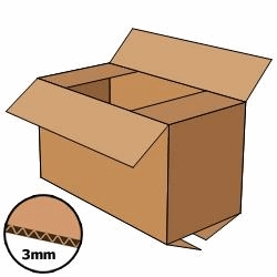 Kartonnen doos 700x350x400 mm, bruin, enkelgolf 3 mm, Fefco 0201 [Pallet] artikel afbeelding