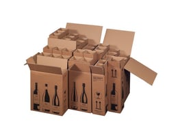 Smartbox Pro Verzenddoos voor flessen 204x108x368mm, Dubbellaags, bruin (1 pak x 10 stuks)