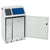 Afvalbak voor kringloopmateriaal, staal inhoud 60 + 30 l DUPLEX, 2 binnenemmers, met voetpedaal