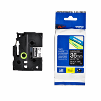 Labeltape Brother P-touch TZe-365 standaard 36mm wit op zwart