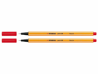 FINELINER STABILO POINT 88/40 ROOD artikel afbeelding