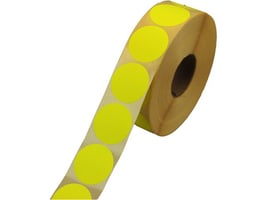 Kangaro Etiket Rond 35 mm Neon (rol 500 stuks)