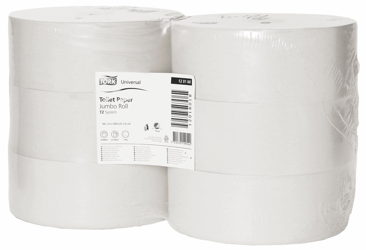 Tork Jumbo Toiletpapier 1-laags Wit T1 Universal nr.120160 (verp/6 rollen) artikel afbeelding