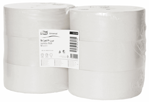 Tork Jumbo Toiletpapier 1-laags Wit T1 Universal nr.120160 (verp/6 rollen)