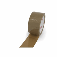 Zelfklevend plakband PP stil - extra sterk bruin, met natuurrubberlijm, VE = 36 rollen