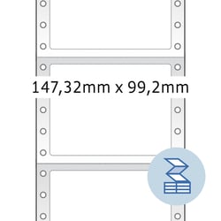 Etiket HERMA 8292 147.3x99.2mm 1-baans wit 3000 stuks