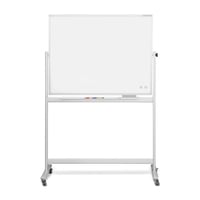 Schrijfbord mobiel plaatstaal, geëmailleerd (Bordbreedte: 1500 mm; Bordhoogte: 1000 mm; Framekleur: blank aluminiumkleurig; Gewicht: 19 kg; Hoogte: 1000 mm)