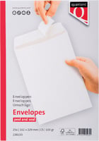 Envelop Quantore akte C5 162x229mm zelfklevend wit 25 stuks