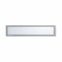 Magnetische infohoes voor titels, A4 liggend / A3 staand, 312x60 mm frame zilver, VE = 10 stuks