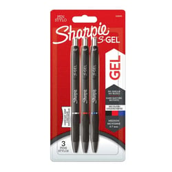 Gelschrijver Sharpie 0,7mm blister à 3 standaard kleuren