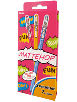 Gelschrijver Pentel Mattehop K110 Sweet set à 7 kleuren