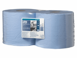 Poetspapier Tork Wiping Plus Combi W1/2 255m blauw 130052