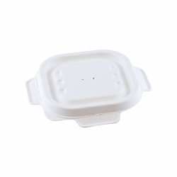 Suikerriet deksel voor art. BAKJE-240ML/130X130X42MM-WIT, BAKJE-350ML/130X130X59MM-WIT en BAKJE-350ML/130X130X59MM/BIOLAMINATED-WIT, kleur wit artikel afbeelding