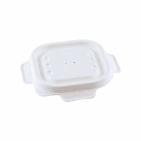 Suikerriet deksel voor art. BAKJE-240ML/130X130X42MM-WIT, BAKJE-350ML/130X130X59MM-WIT en BAKJE-350ML/130X130X59MM/BIOLAMINATED-WIT, kleur wit