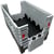 Palletcontainer, opvouwbaar l x b x h = 1200x800x800 mm 3 lopers, gesloten, grijs/zwart