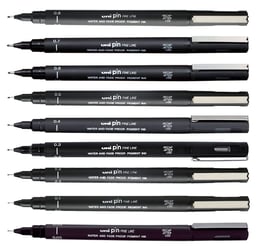 Fineliner Uni-ball Pin 1,2mm zwart