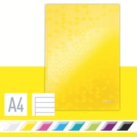 Notitieboek Leitz WOW A4 lijn geel
