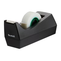 Plakbandhouder Scotch C38 recycled zwart + 3rol magic tape 900 19mmx33m